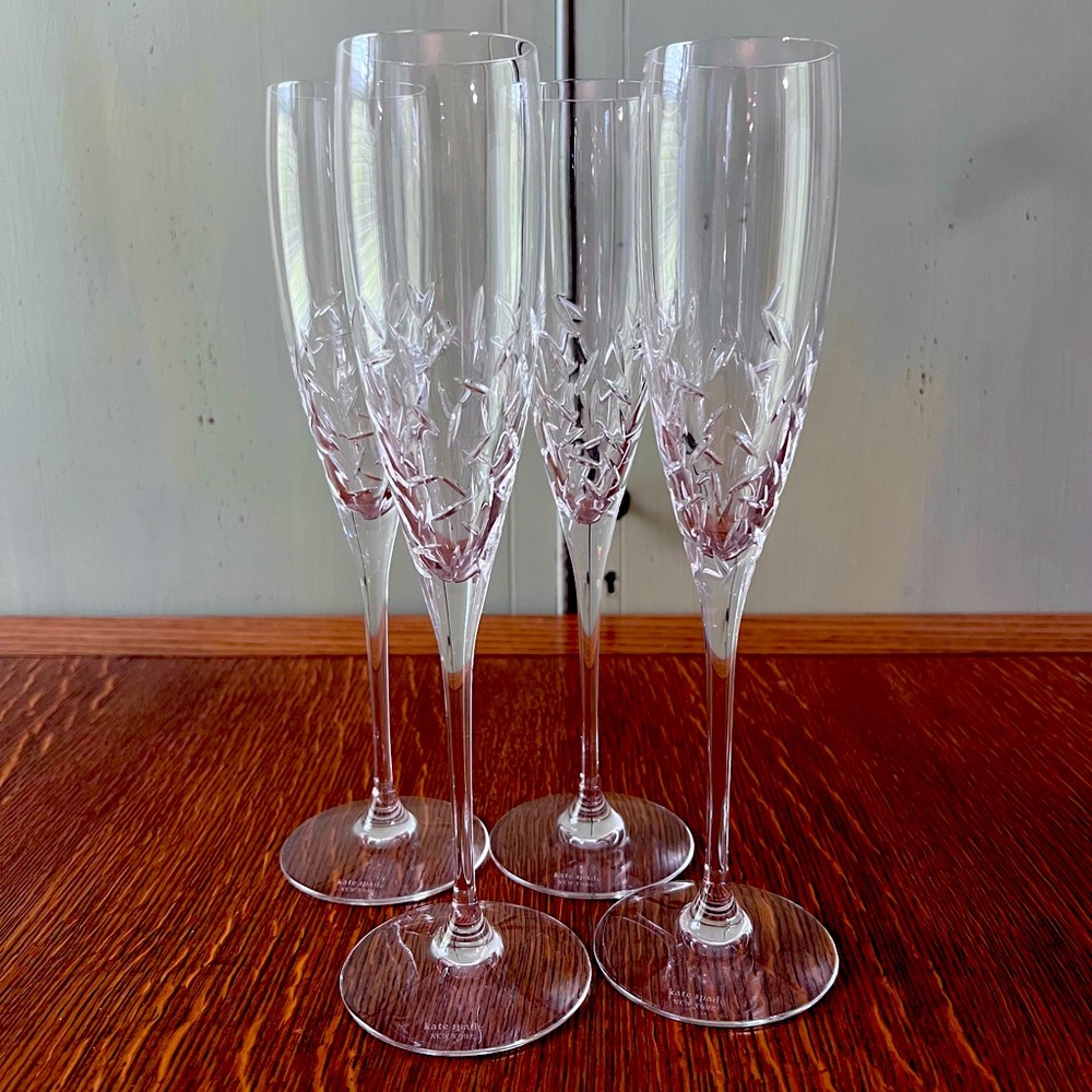 Kate Spade Champagne flutes set of 4 Beacon Street